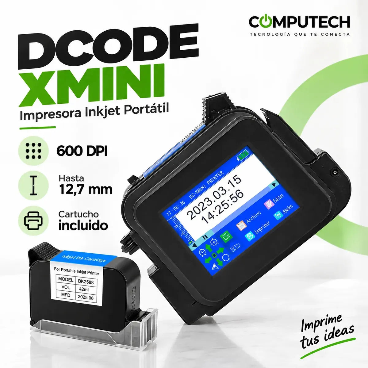 impresora portatil inkjet 12.7mm
