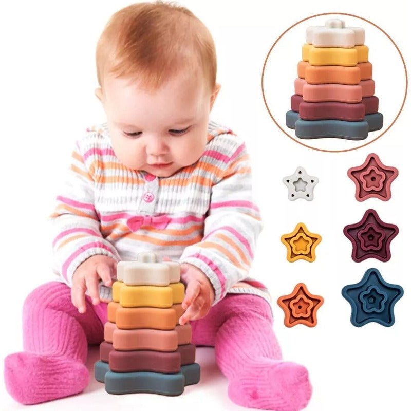 Juguete Para Bebé Torre Apilable De Silicona Libre Bpa Ct - Mi tienda