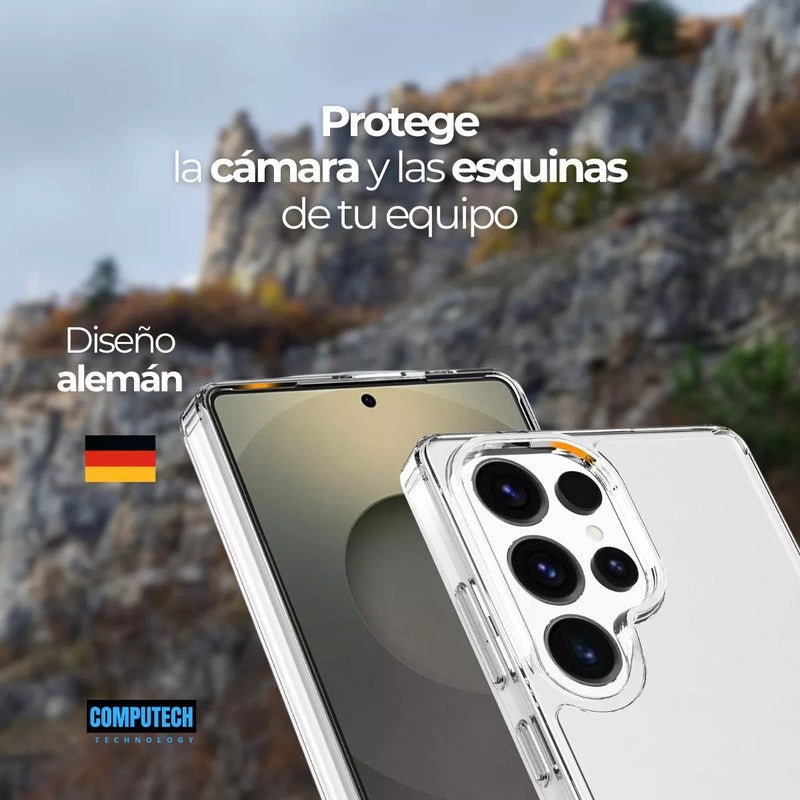 Kit Carcasa / Funda Para Samsung Galaxy S25 Ultra Marca Computech Silicona + Vidrio Templado - Mi tienda