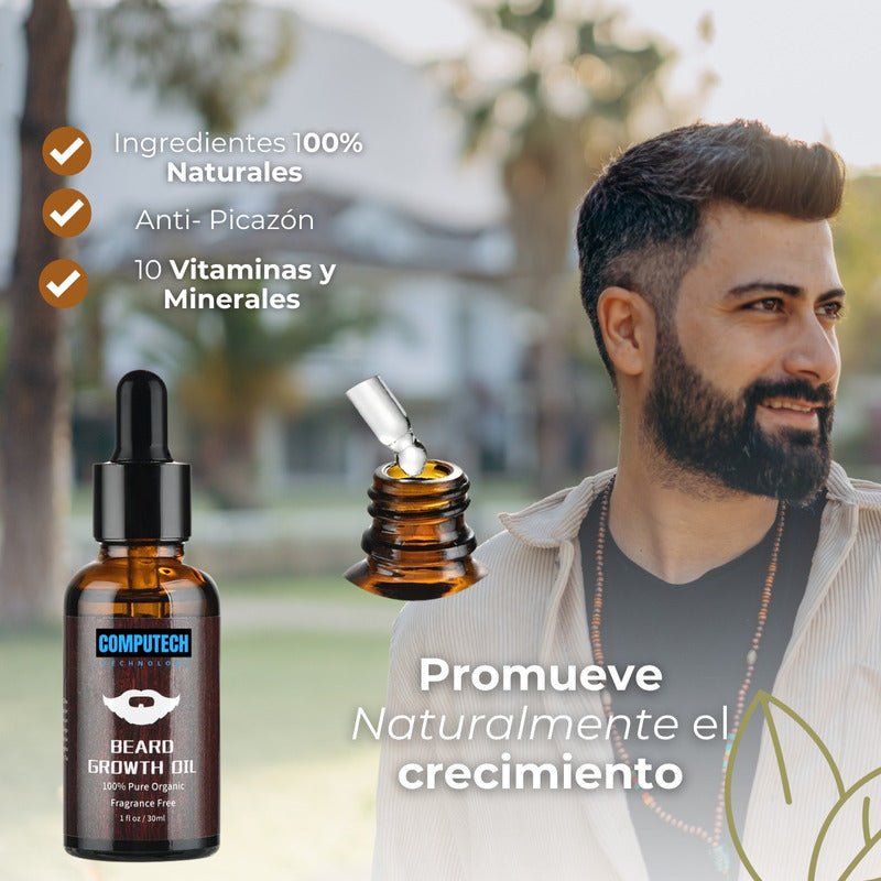Kit Para El Crecimiento Y Cuidado De Barba Dermaroller - Mi tienda