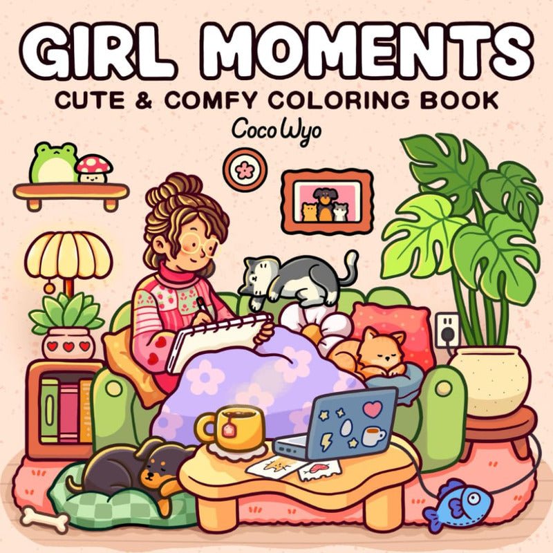 Libro Para Colorear Coco Wyo Girl Moments - Adultos Relax - Mi tienda