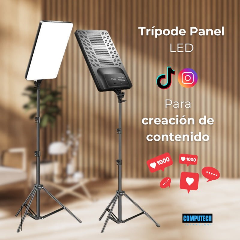 Luz Panel De Iluminación Video Led Regulable Estudio Para Tik Tok 220v - Marca Computech - Mi tienda