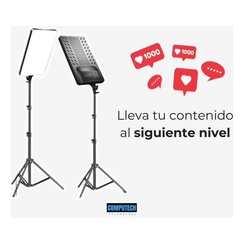 Luz Panel De Iluminación Video Led Regulable Estudio Para Tik Tok 220v - Marca Computech - Mi tienda