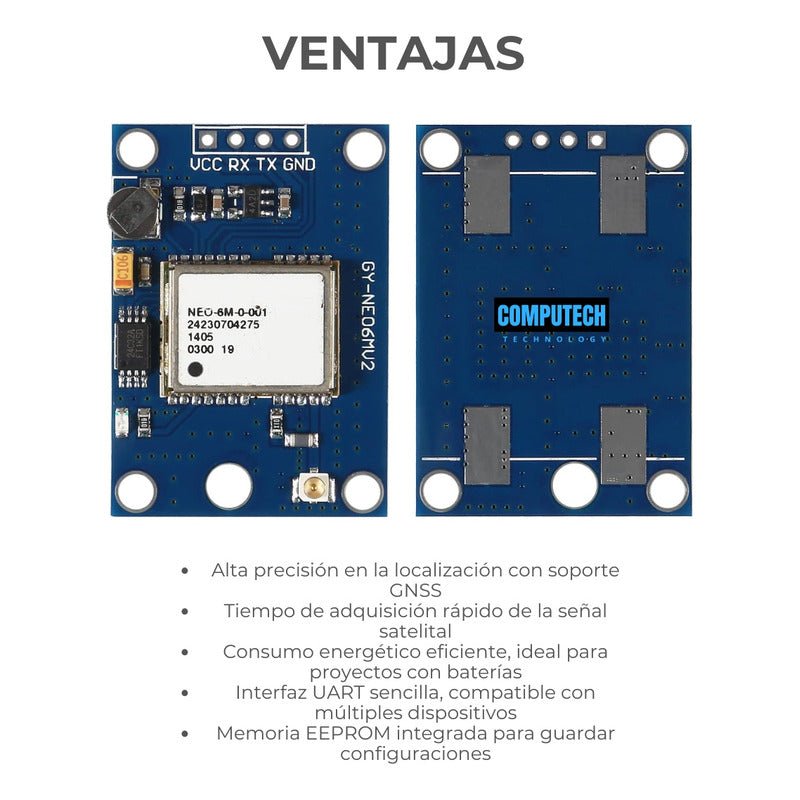 Módulo Gps Gps6mv2 Neo6mv2 Neo V2 Serial Compatible Arduino - Mi tienda