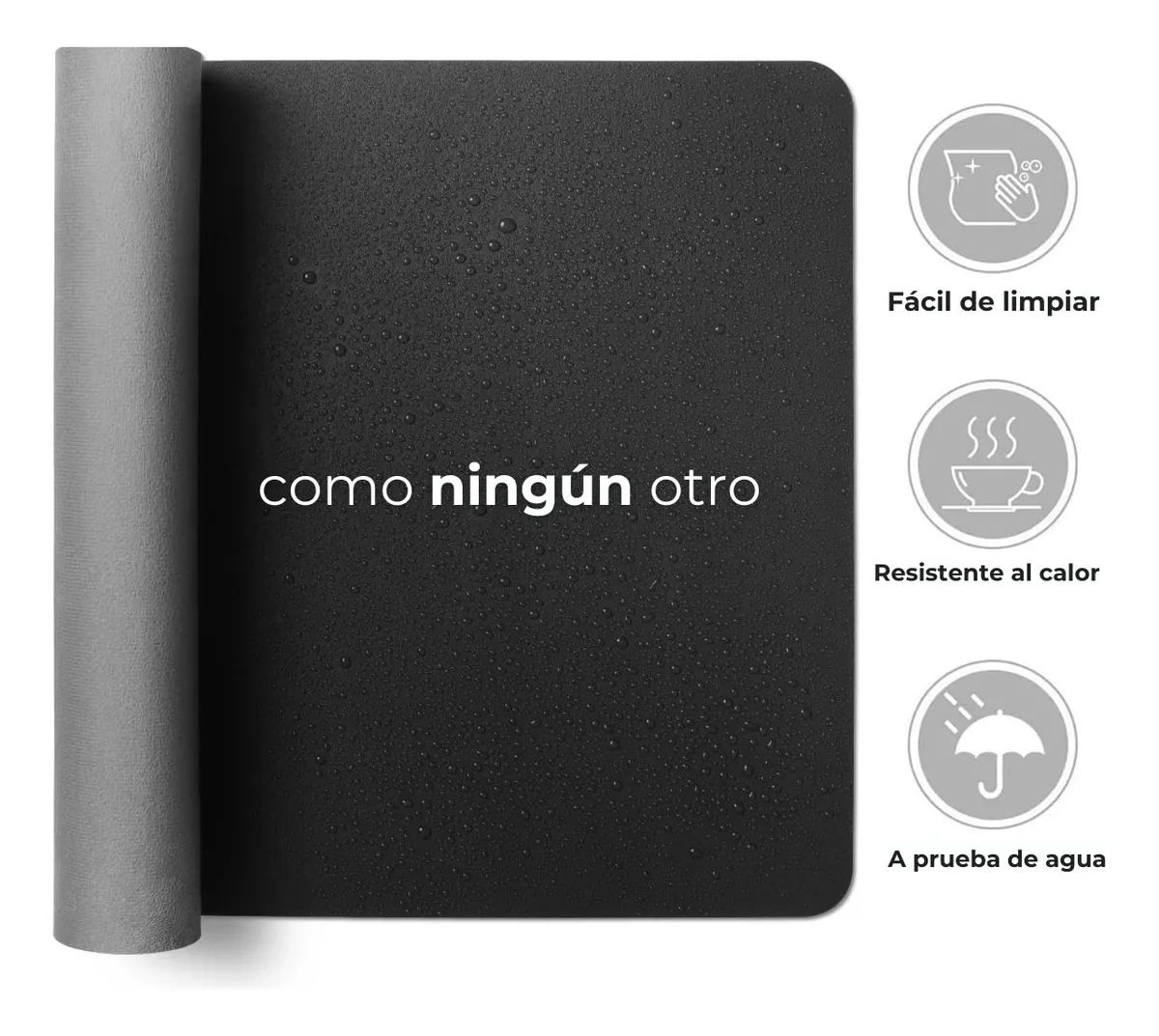 Mousepad para Escritorio de Cuero Negro 80x40cm - Mi tienda
