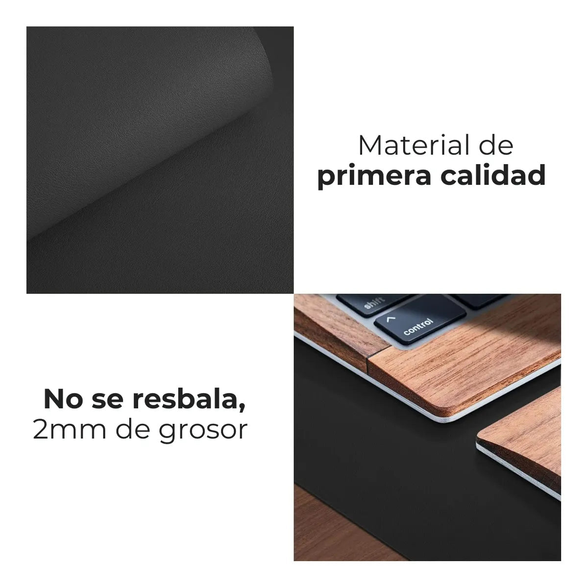 Mousepad para Escritorio de Cuero Negro 80x40cm - Mi tienda