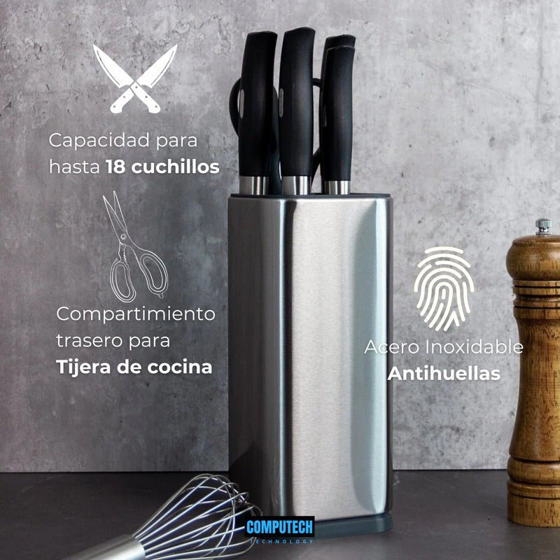Organizador Cocina Porta Cuchillos Acero Inoxidable Premium - Mi tienda