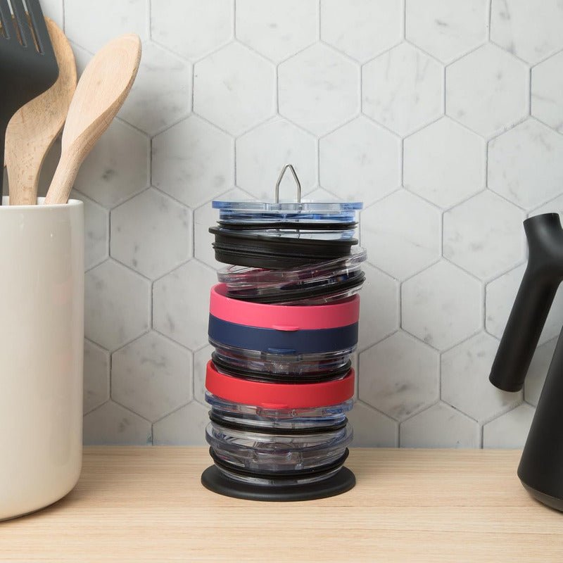 Organizador De Tapas Para Vasos Stanley Y Termos Universal Color Negro - Mi tienda