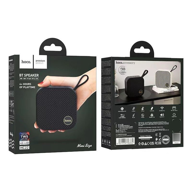 Parlante Hoco Hc22 Bluetooth 5.2 Usb 4h Batería Compacto - Mi tienda
