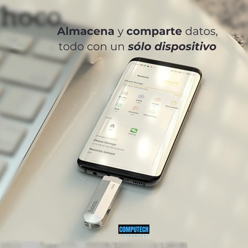 Pendrive Usb 3.0 64gb Hoco Usb Y Tipo C Memoria Flash - Mi tienda