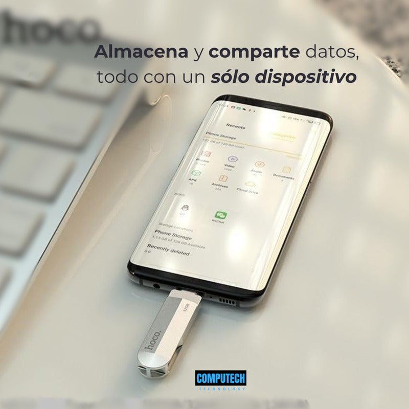 Pendrive Usb 3.0 64gb Hoco Usb Y Tipo C Memoria Flash 64gb - Marca Hoco Computech - Mi tienda
