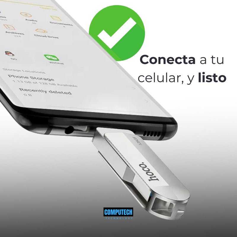 Pendrive Usb 3.0 64gb Hoco Usb Y Tipo C Memoria Flash 64gb - Marca Hoco Computech - Mi tienda