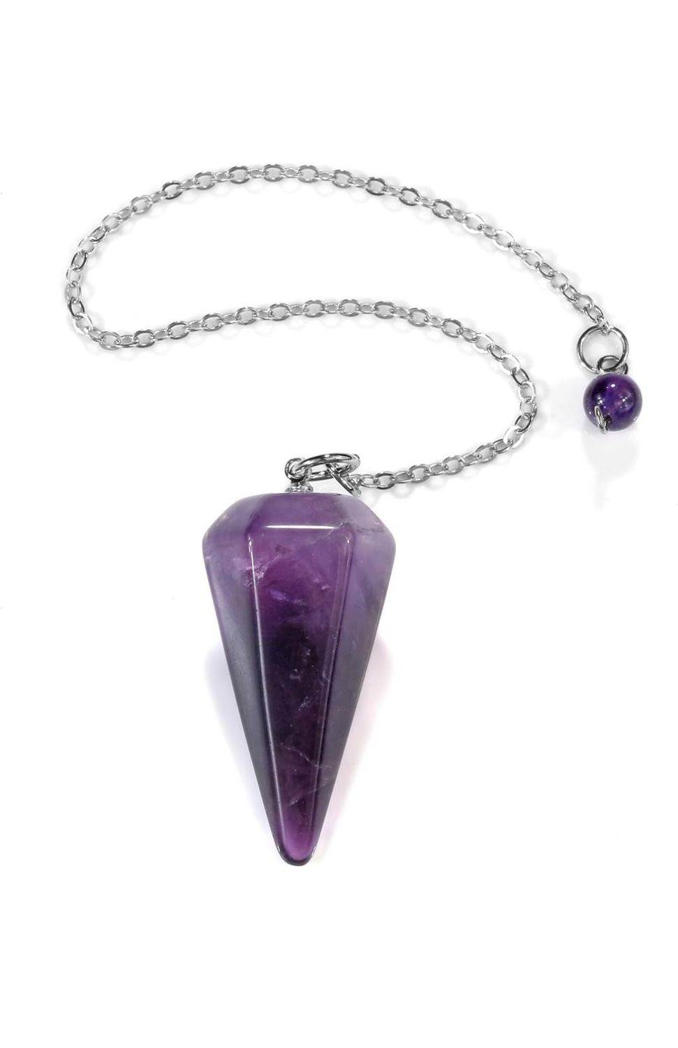 Péndulo de Amatista y Plata 925: Herramienta para Adivinación, Reiki y Radiestesia - Mi tienda