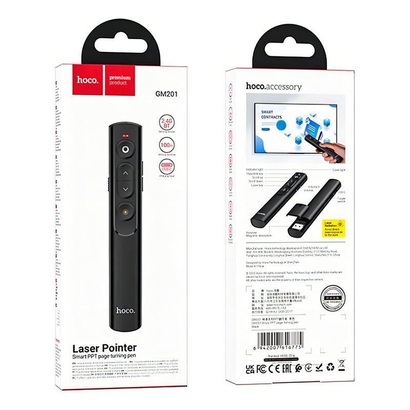 Puntero Laser Presentador Hoco Gm201 Usb Para Powerpoint - Mi tienda