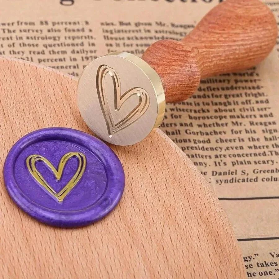 Sello Para Lacre de Cera en Forma de Corazón - Mi tienda