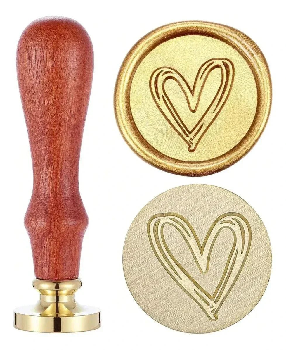 Sello Para Lacre de Cera en Forma de Corazón - Mi tienda
