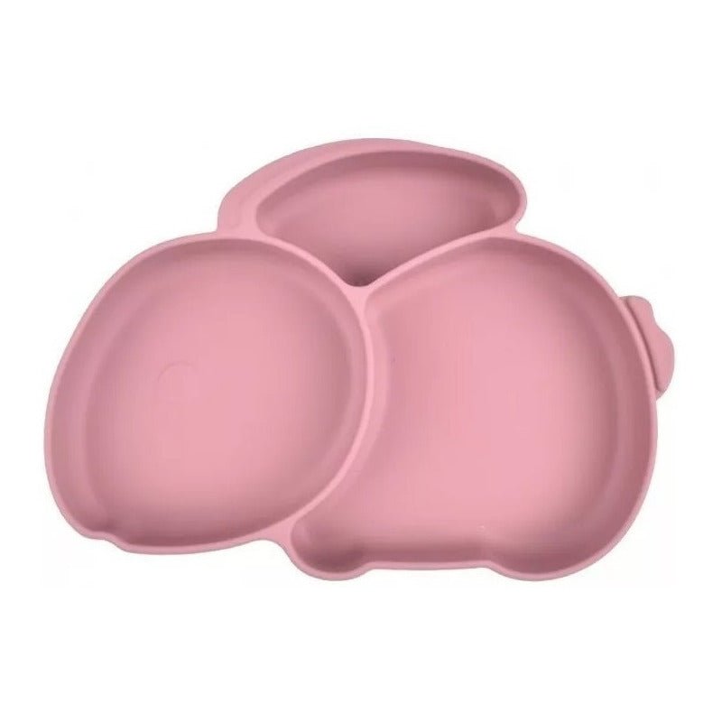 Set De Comida Para Bebé Fibra De Trigo Osito Bpa Free Color Rosa - Mi tienda
