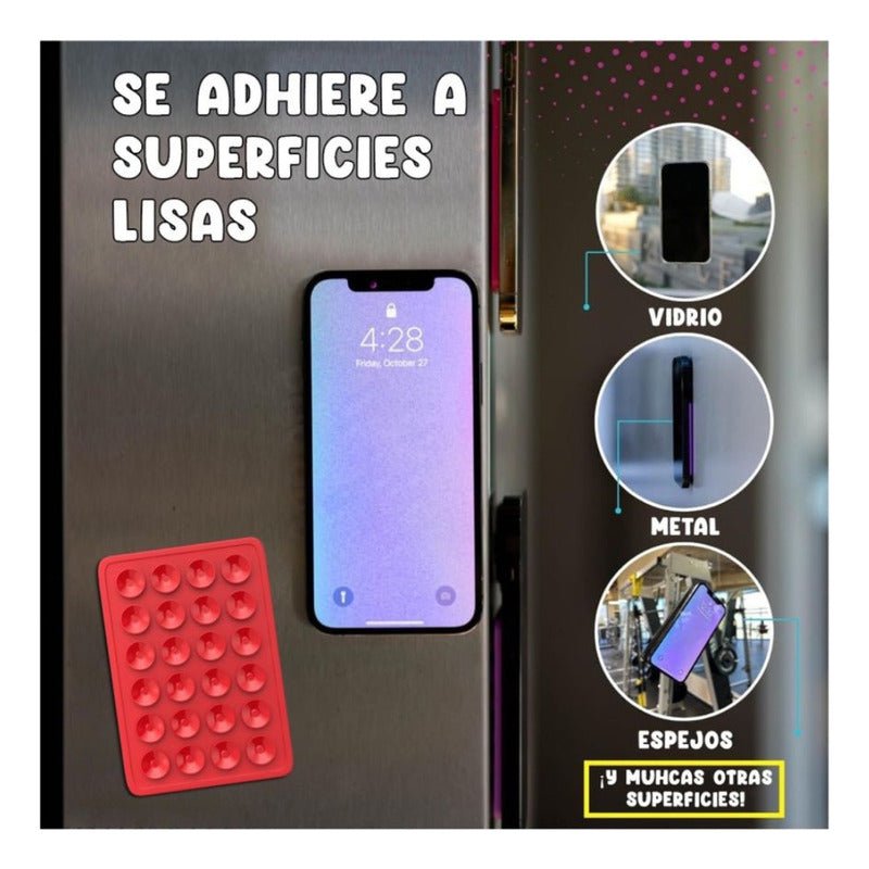 Soporte De Silicona Ventosa Adhesivo Para Carcasa / Celular - Mi tienda