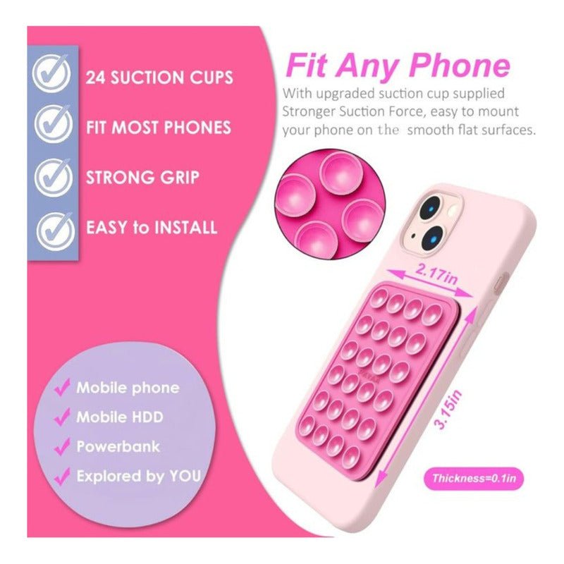 Soporte De Silicona Ventosa Adhesivo Para Carcasa / Celular - Mi tienda