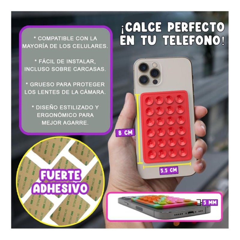 Soporte De Silicona Ventosa Adhesivo Para Carcasa / Celular - Mi tienda