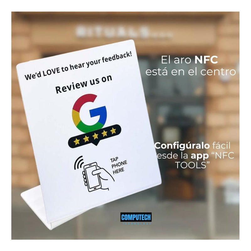 Stand NFC para reseñas de Google - Mi tienda