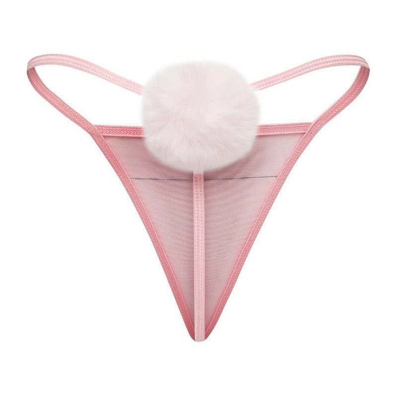 Tanga Colaless Bompacha De Malla Con Diseño De Pompón - Mi tienda