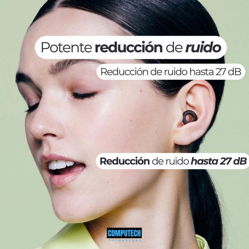 Tapones Para Dormir Marca Computech Reutilizables | Reducción De Ruido 27 Db | A Dormir, Estudiar Y Viajar - Mi tienda